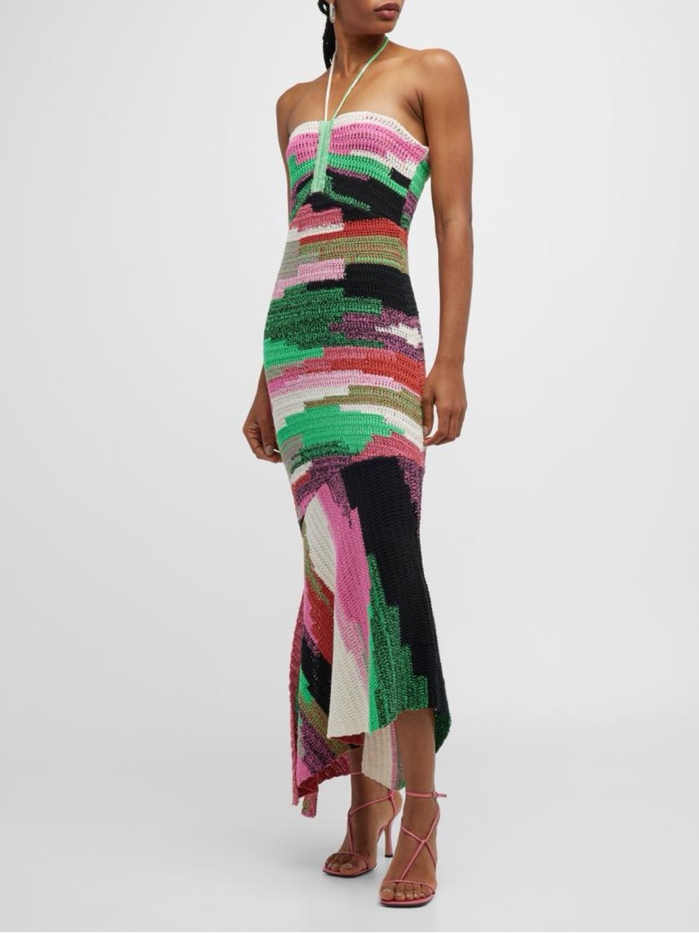 A.L.C Nova Crochet Halter Maxi Dress